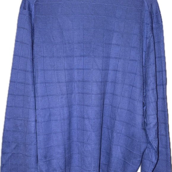 Jos. A. Bank Men's Slate Blue V-Neck Sweater - Picture 2 of 2